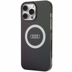 Audi IML Big Logo Magnētiskais apvalks iPhone 13 Pro Max - melns