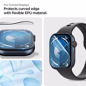 Spigen Elite Shield „EZ FIT“ hibrīda stikls 2-PACK Apple Watch 10 (42MM) - caurspīdīgs