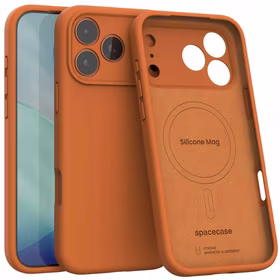 Spacecase Maciņš Silicone Mag iPhone 17 Pro Max oranžs