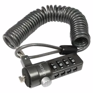 LogiLink NBS004 – coiled security cable lock for laptops, black