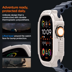 Spigen Rugged Armor apvalks Apple Watch Ultra 1 / 2 (49mm) - bēšs