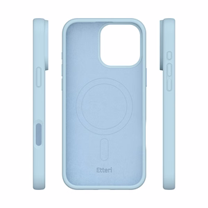 Etteri силиконовый Mag чехол iPhone 16 Pro 6,3" голубой