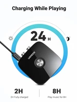 Bluetooth adaptera uztvērējs Ugreen CM123 2xRCA/AUX Bluetooth 5.0 melns (30445)