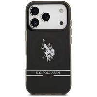 US Polo DH un apakšējās joslas logotips Magnētiskais apvalks iPhone 17 Pro - melns