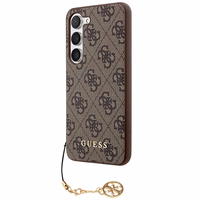 Guess 4G Charms Collection viedtālruņa apvalks Samsung Galaxy A35 - brūns