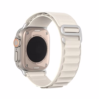 DUX DUCIS siksniņa GS neilona Apple Watch 38 / 40 / 41 mm platīna
