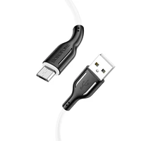 Borofone Kabelis BX63 Charming - USB uz MicroUSB - 2,4A 1 metrs melns-balts