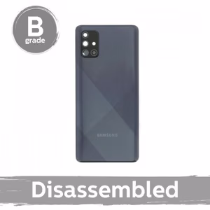 Aizmugurējais vāks saderīgs ar Samsung A715 A71 / Prism Crush Black / ar kameras lēcu 100% oriģināls (9/10 izjaukts)