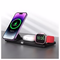 FORCELL F-ENERGY MagNetix 3w1 Qi2 20,5W bezvadu lādētājs saderīgs ar MagSafe melns