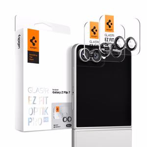 Spigen Optik Pro HD Glas.TR EZ Fit 2 komplekts Kameras aizsargs Samsung Galaxy Z Flip 7 - melns