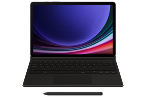 DX725UB klaviatūra ar vāciņu Samsung Galaxy Tab S9/S9 FE/S10 FE/S10 Lite, melna
