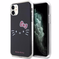 Hello Kitty IML kaķa sejas viedtālruņa apvalks iPhone 11 / Xr - melns