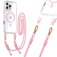 Aizsargstikls Tel Protect Strap Clear Case Iphone 17 Pro Max - rozā