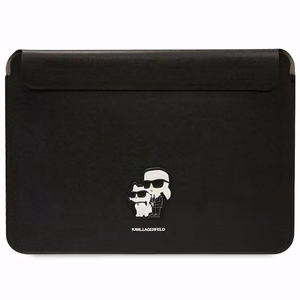 Karl Lagerfeld Saffiano Karl&Choupette apvalks 14" portatīvajam datoram - melns