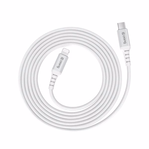 Crong Armor Link MFi USB-C–Lightning ātrās uzlādes kabelis, 1,5 m, balts