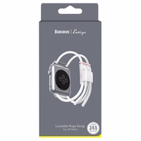 Baseus regulējama sporta siksna Apple Watch 3/4/5/6/SE 38/40mm (LBAPWA4-A24) balta-rožā