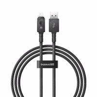 Baseus Unbreakable USB A to iP cable 1 m 5V-2.4A melns