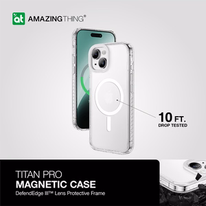 Amazing Thing Titan Pro Magnētiskais viedtālruņa apvalks 10FT IP156.7TMCL Iphone 15 Plus caurspīdīgs