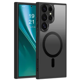 Etteri matēts Magnētiskais viedtālruņa apvalks Samsung Galaxy S24 Ultra melns