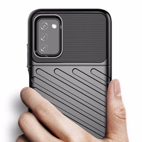 Thunder Case elastīgs izturīgs stingrs apvalks TPU apvalks Samsung Galaxy A03s melns