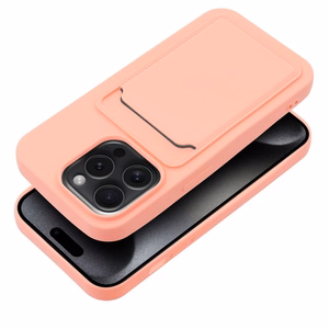 Karteņu viedtālruņa apvalks IPHONE 15 Pro rozā