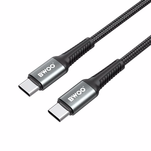 BWOO pīts kabelis USB-C - USB-C 2m 60W melns
