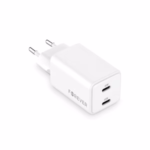 Forever TC-08-45CC GaN PD charger 2x USB-C 45W white