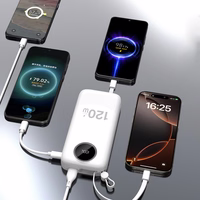 Dudao K13Pro 20000mAh portatīvais lādētājs ar iebūvētu kabeli - balta