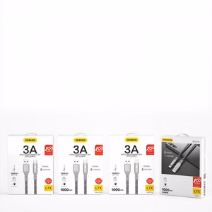 USB kabelis Dudao L7xL pelēks Lightning 100cm ar LED indikatoru (līdz 3A)