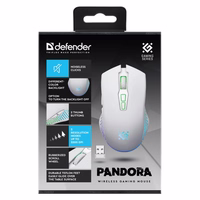 WIRELESS MOUSE DEFENDER PANDORA RF balts 3200dpi 7P