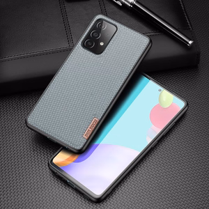 Dux Ducis Fino viedtālruņa apvalks pārklāts ar neilona materiālu Samsung Galaxy A72 4G pelēks
