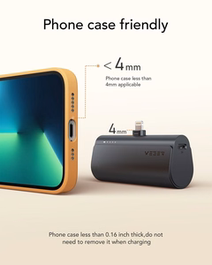 Внешний аккумулятор Veger PlugOn (W0556P) PD QC3.0 3A 20W 5000 mAh со встроенным коннектором Lightning чёрный