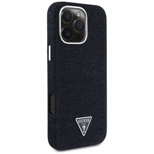 Guess Denim Triangle Logo MagSafe case for iPhone 16 Pro - black