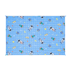 PREMIUM kokvilnas smagā sensorā sega bērniem, 100 x 150 cm, 3 kg, kosmosa raksts