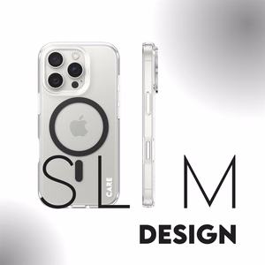 CARE Flagship case with Black MagSafe iPhone 16 Pro, Transparent