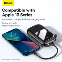 Baseus portatīvais lādētājs 20000mAh Qpow Pro - USB + Type C - PD 22,5W ar Type C kabeli (PPQD060301) melna