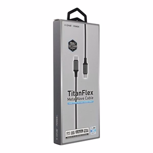 X-ONE TitanFlex datu kabelis – C–C tipa – 5A, līdz 240W, 1,2 m, melns