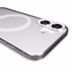 Чехол Puro Lite Mag TPU+PC совместимый с MagSafe для iPhone 17 - прозрачный с белым кольцом
