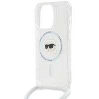 Karl Lagerfeld Crossbody IML Karl Head Magnētiskais viedtālruņa apvalks iPhone 15 Pro Max - caurspīdīgs