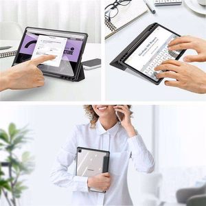 DUX DUCIS apvalks TOBY ar zīmuļa turētāju SAMSUNG Tab S6 Lite (P610/P613/P615/P619) melns
