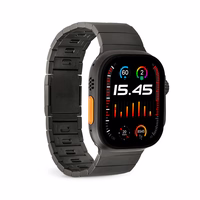 Puro TITAN Nerūsējošā tērauda Apple Watch siksna 42/44/45/49mm - melna