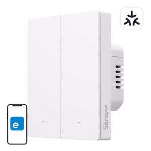 SONOFF M5-2C-80W Wi-Fi Matter viedais sienas slēdzis (2 kanāli, rāmim)
