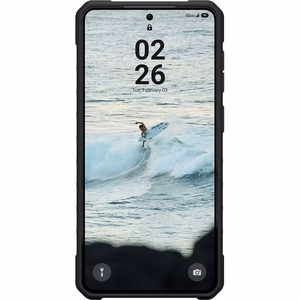 UAG Urban Armor Gear maciņš PATHFINDER CLEAR MAGNET ar iebūvētu magnētu SAMSUNG S26 Plus, pelnu melns