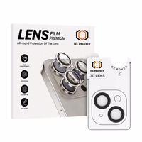 Aizsargstikls Tel Protect 3D Lens uz kameras Iphone 14/14 Plus/16e melns (2 objektīvi)