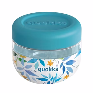 Quokka Bubble plastmasas pārtikas trauks, 500 ml, Watercolor Leaves
