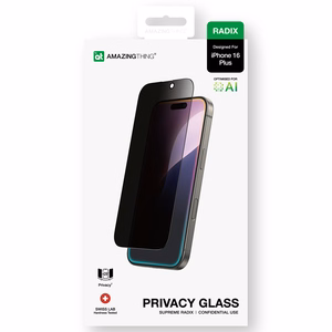 AmazingThing Radix Privacy Glass приватное закалённое стекло для iPhone 16 Plus