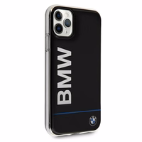 BMW Signature drukāts logotips iPhone apvalks iPhone 11 Pro - melns
