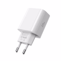 Tech-Protect NC20W PD20W USB-C sienas lādētājs ar USB-C kabeli - balts