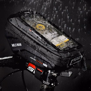 WILDMAN ceļojumu soma velosipēda rāmim ar rāvējslēdzēju, 0,6L (4 "- 7"), MS33, melna