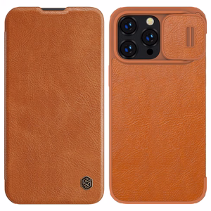 Чехол Nillkin Qin Pro Leather Apple iPhone 14 Pro Max коричневый